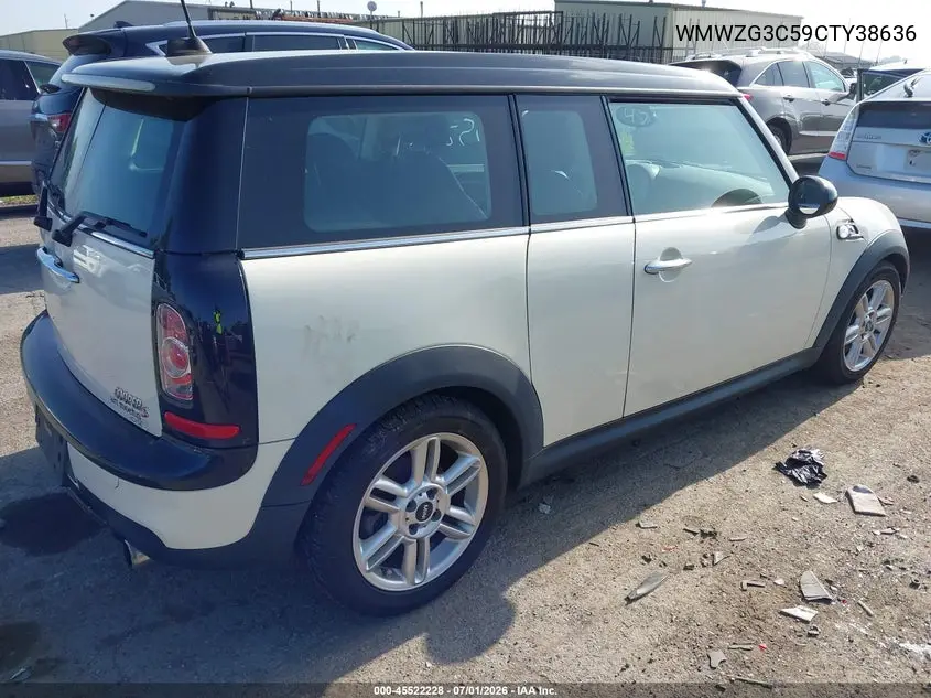 2012 Mini Cooper S Clubman VIN: WMWZG3C59CTY38636 Lot: 45522228
