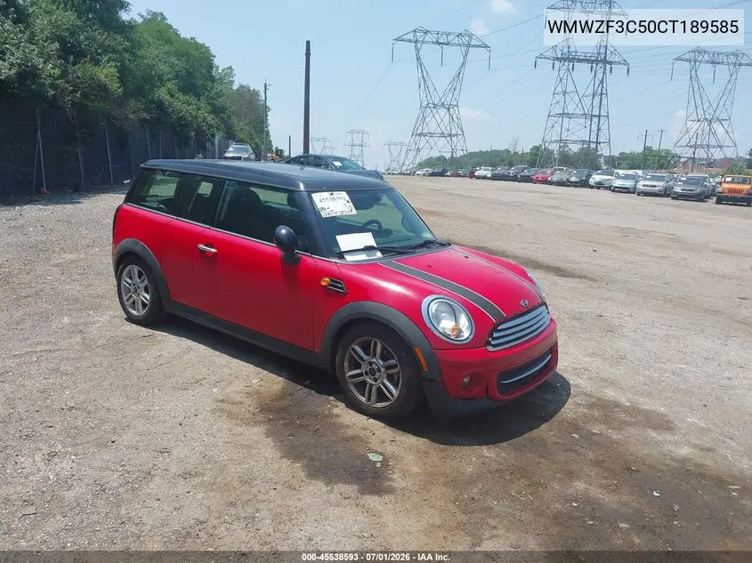 2012 Mini Cooper Clubman VIN: WMWZF3C50CT189585 Lot: 45538593