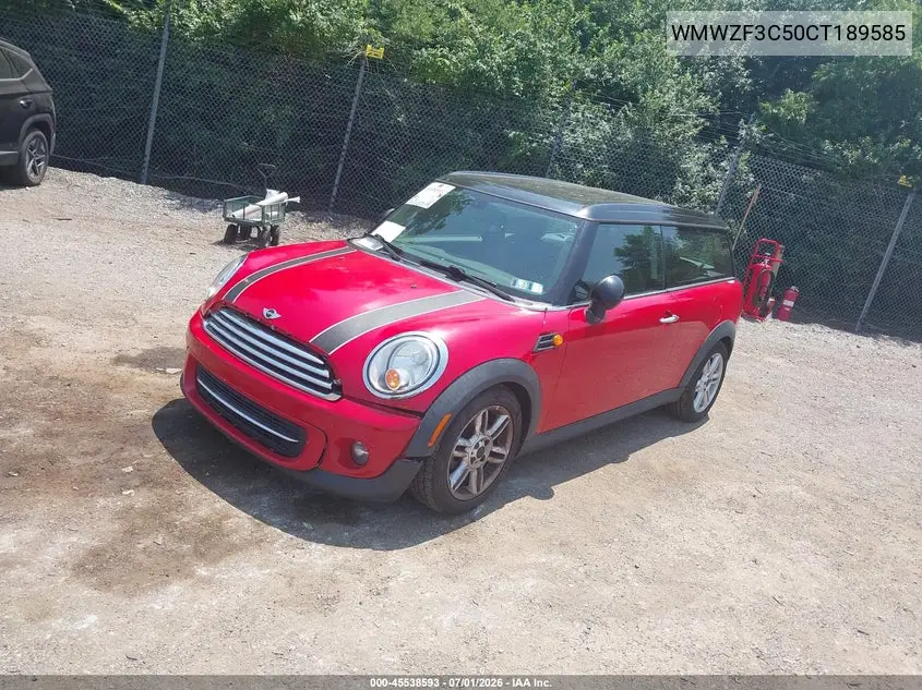 2012 Mini Cooper Clubman VIN: WMWZF3C50CT189585 Lot: 45538593