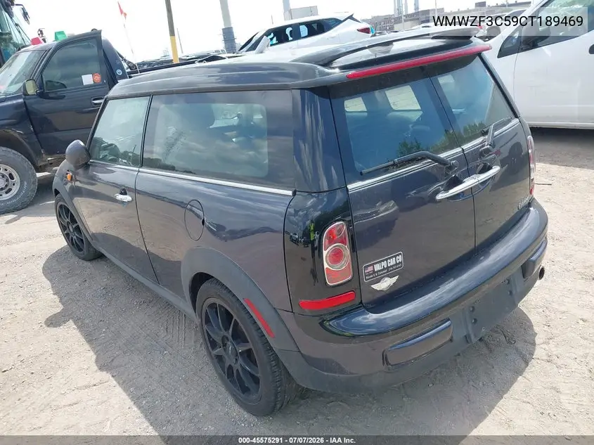 2012 Mini Cooper Clubman VIN: WMWZF3C59CT189469 Lot: 45575291