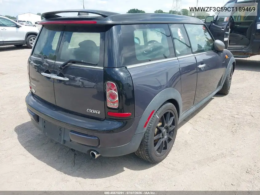 2012 Mini Cooper Clubman VIN: WMWZF3C59CT189469 Lot: 45575291