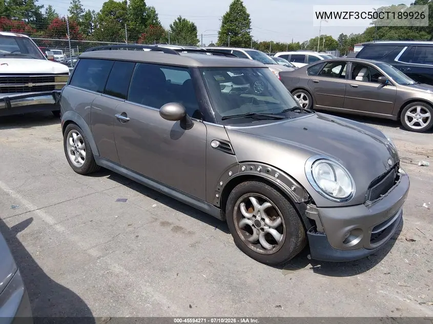 2012 Mini Cooper Clubman VIN: WMWZF3C50CT189926 Lot: 45594271