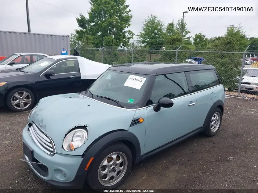 2013 Mini Clubman Cooper VIN: WMWZF3C54DT490166 Lot: 45450416