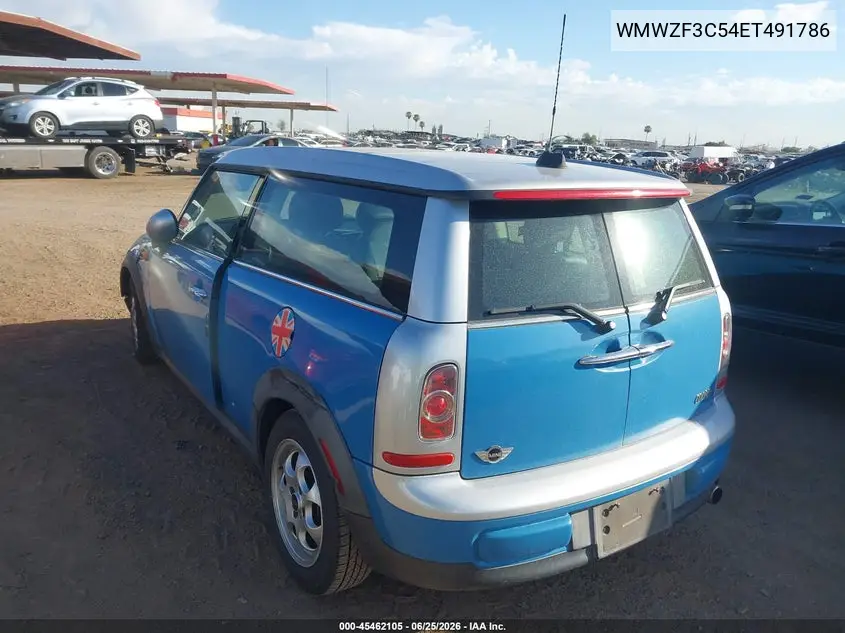 2014 Mini Clubman Cooper VIN: WMWZF3C54ET491786 Lot: 45462105