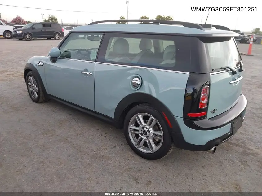 2014 Mini Clubman Cooper S VIN: WMWZG3C59ET801251 Lot: 45581858