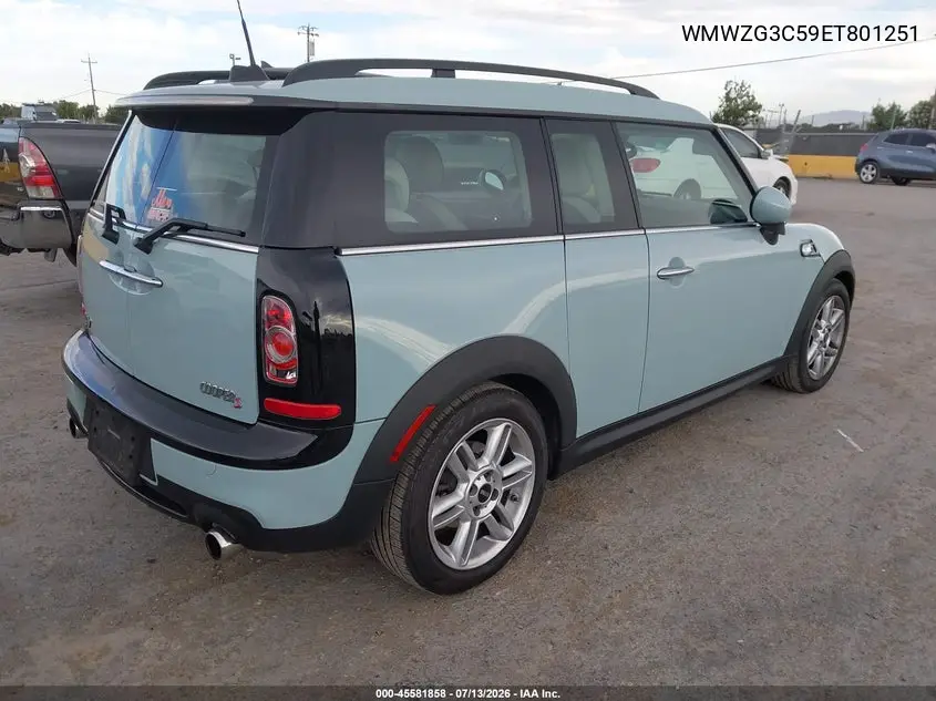 2014 Mini Clubman Cooper S VIN: WMWZG3C59ET801251 Lot: 45581858