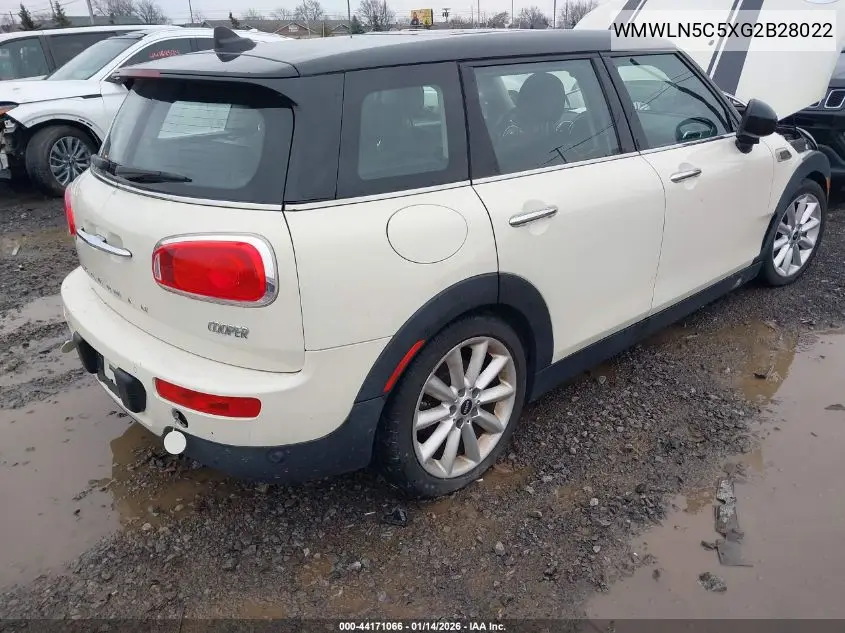 2016 Mini Clubman Cooper VIN: WMWLN5C5XG2B28022 Lot: 44171066