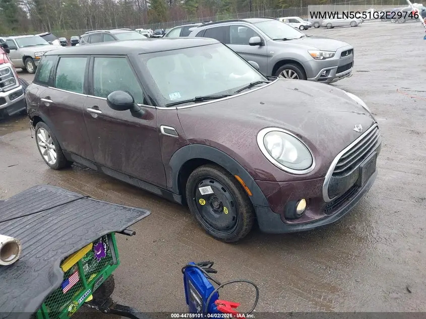 2016 Mini Clubman Cooper VIN: WMWLN5C51G2E29746 Lot: 44759101