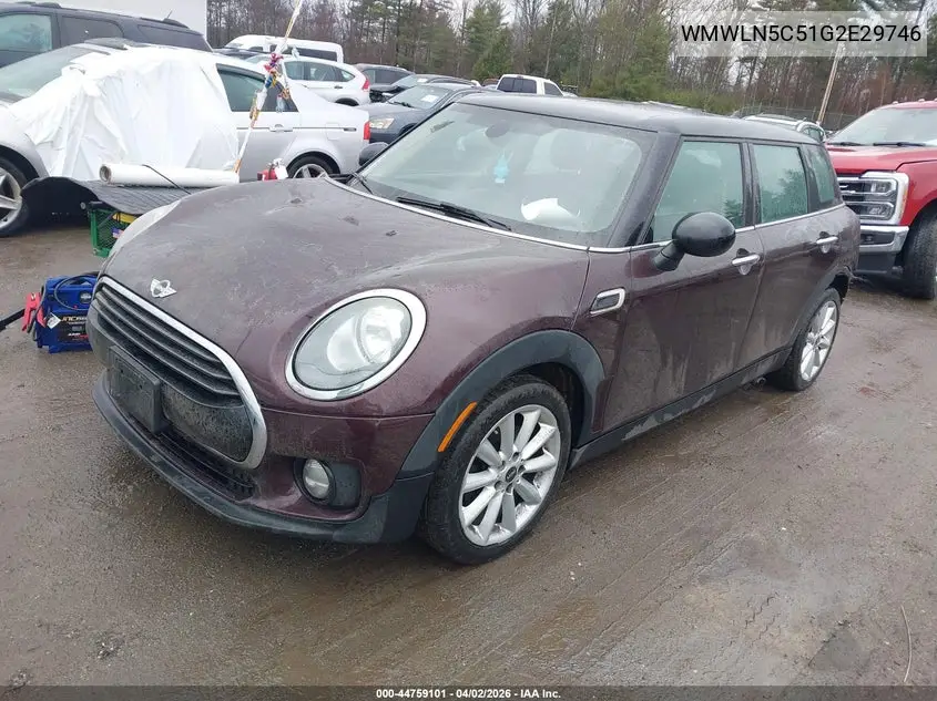 2016 Mini Clubman Cooper VIN: WMWLN5C51G2E29746 Lot: 44759101