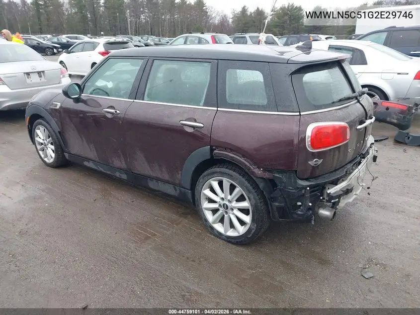 2016 Mini Clubman Cooper VIN: WMWLN5C51G2E29746 Lot: 44759101