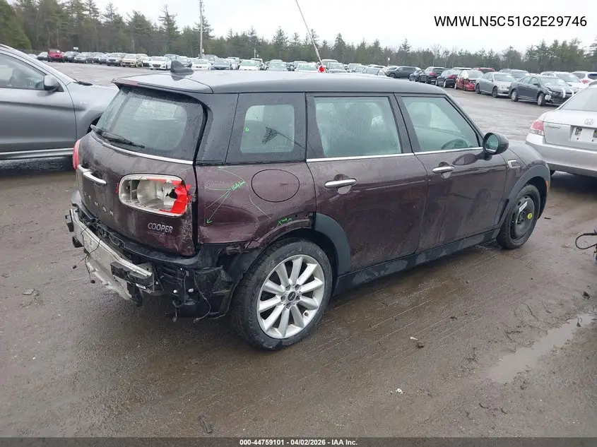 2016 Mini Clubman Cooper VIN: WMWLN5C51G2E29746 Lot: 44759101
