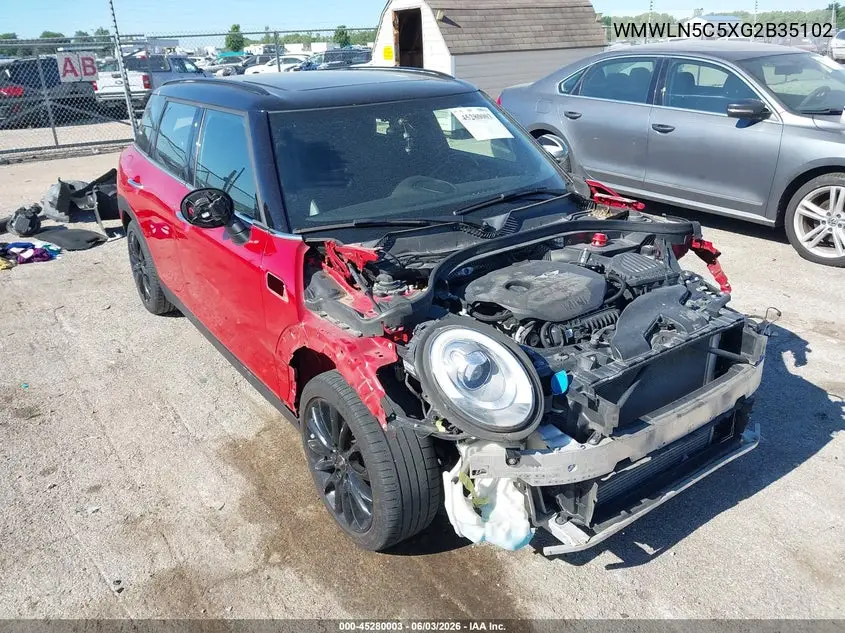 2016 Mini Clubman Cooper VIN: WMWLN5C5XG2B35102 Lot: 45280003