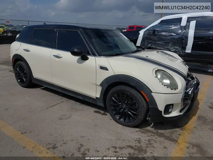 2017 Mini Clubman Cooper VIN: WMWLU1C34H2C42240 Lot: 44533432