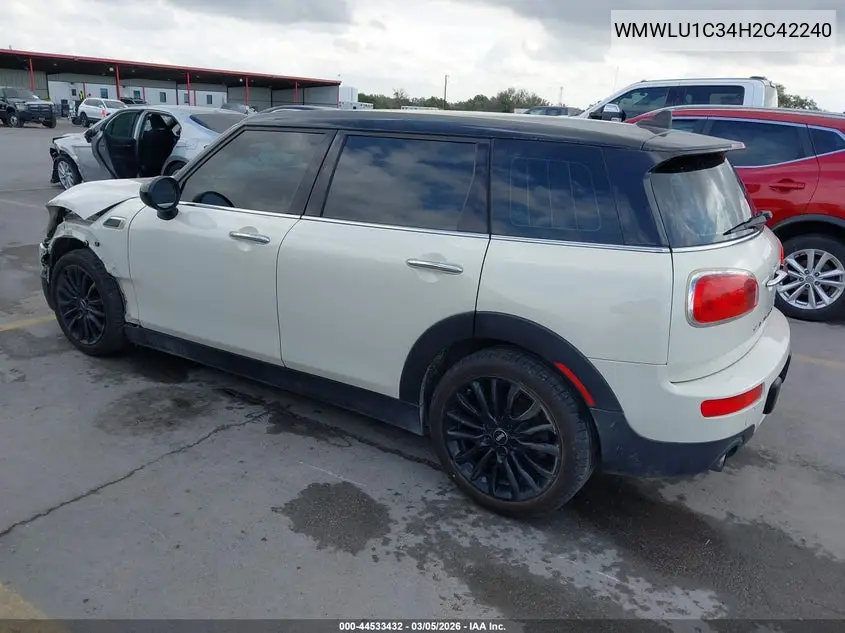 2017 Mini Clubman Cooper VIN: WMWLU1C34H2C42240 Lot: 44533432