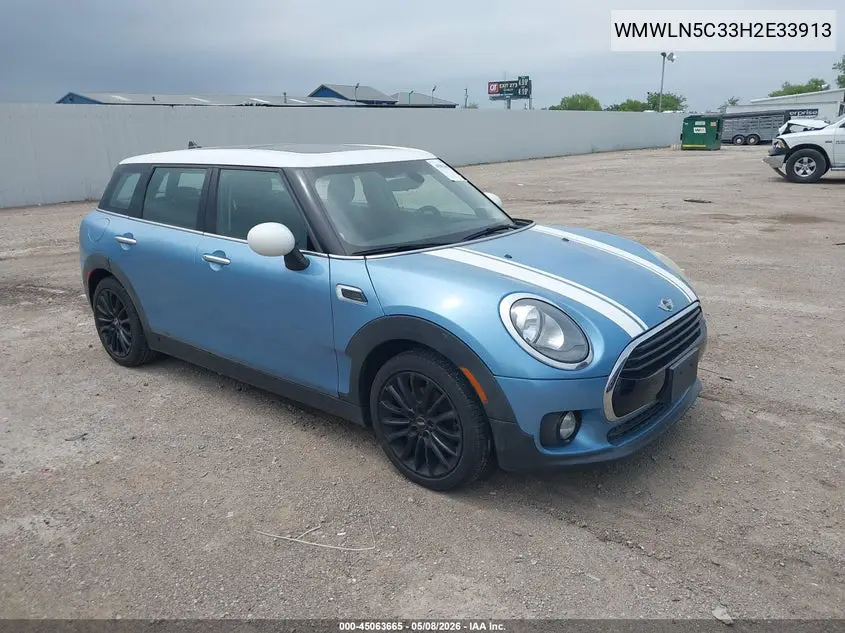 2017 Mini Clubman Cooper VIN: WMWLN5C33H2E33913 Lot: 45063665