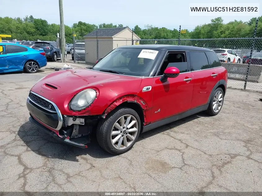 2017 Mini Clubman Cooper S VIN: WMWLU5C51H2E81592 Lot: 45134007