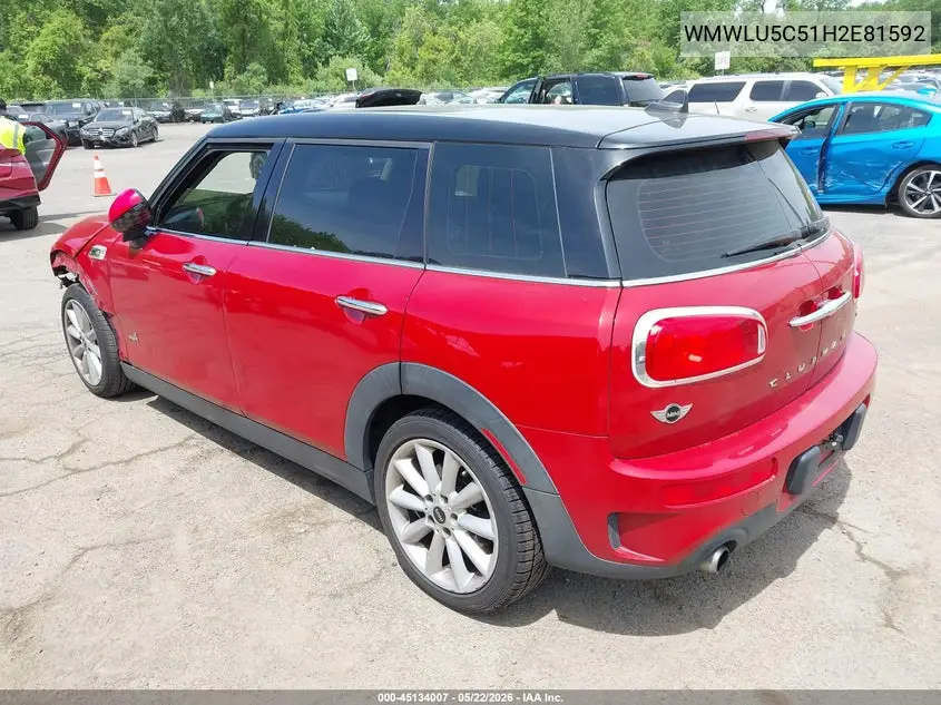 2017 Mini Clubman Cooper S VIN: WMWLU5C51H2E81592 Lot: 45134007