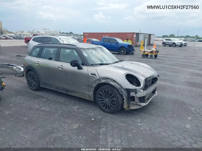2017 Mini Clubman Cooper VIN: WMWLU1C5XH2F27560 Lot: 45197922