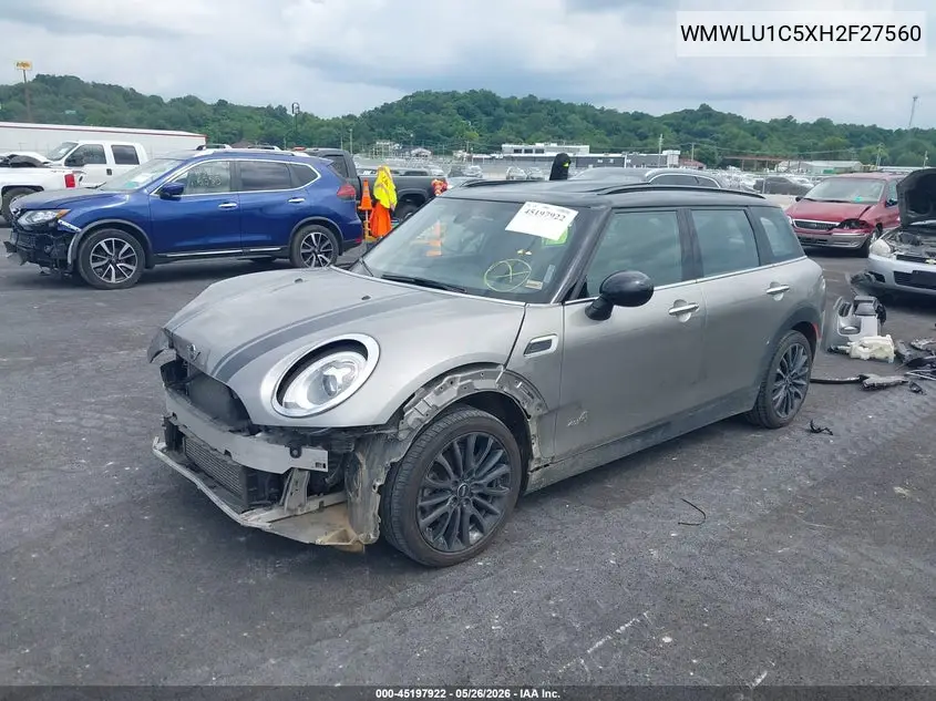 2017 Mini Clubman Cooper VIN: WMWLU1C5XH2F27560 Lot: 45197922