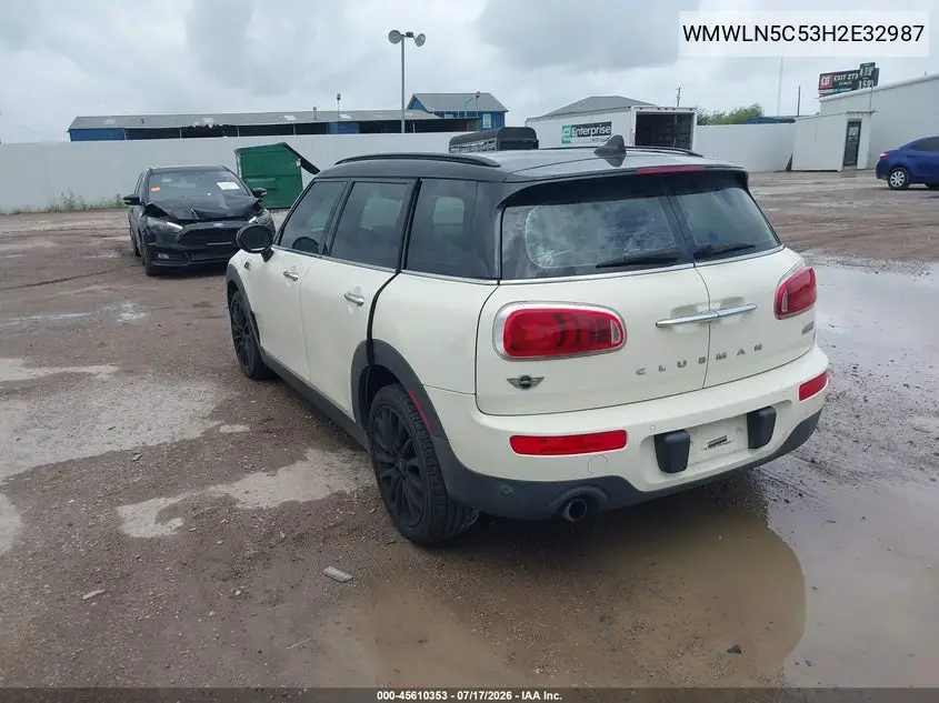 2017 Mini Clubman Cooper VIN: WMWLN5C53H2E32987 Lot: 45610353