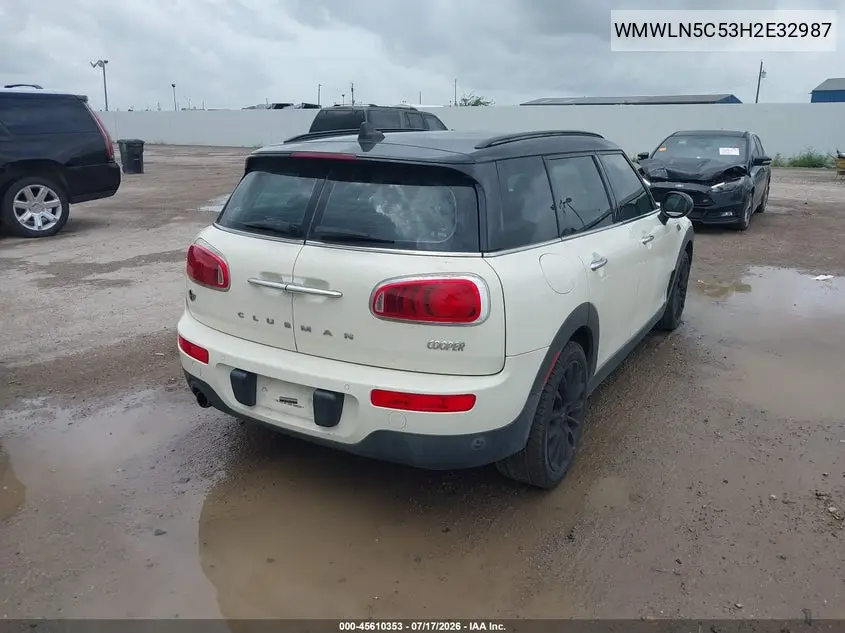 2017 Mini Clubman Cooper VIN: WMWLN5C53H2E32987 Lot: 45610353