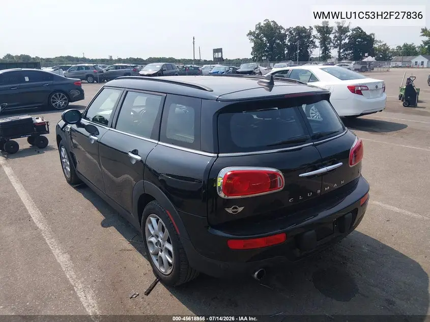 2017 Mini Clubman Cooper VIN: WMWLU1C53H2F27836 Lot: 45618956