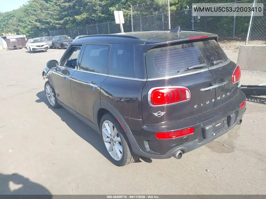 2018 Mini Clubman Cooper S VIN: WMWLU5C53J2G03410 Lot: 45359718