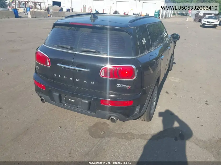 2018 Mini Clubman Cooper S VIN: WMWLU5C53J2G03410 Lot: 45359718