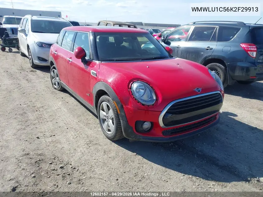 2019 Mini Clubman Cooper VIN: WMWLU1C56K2F29913 Lot: 12602157