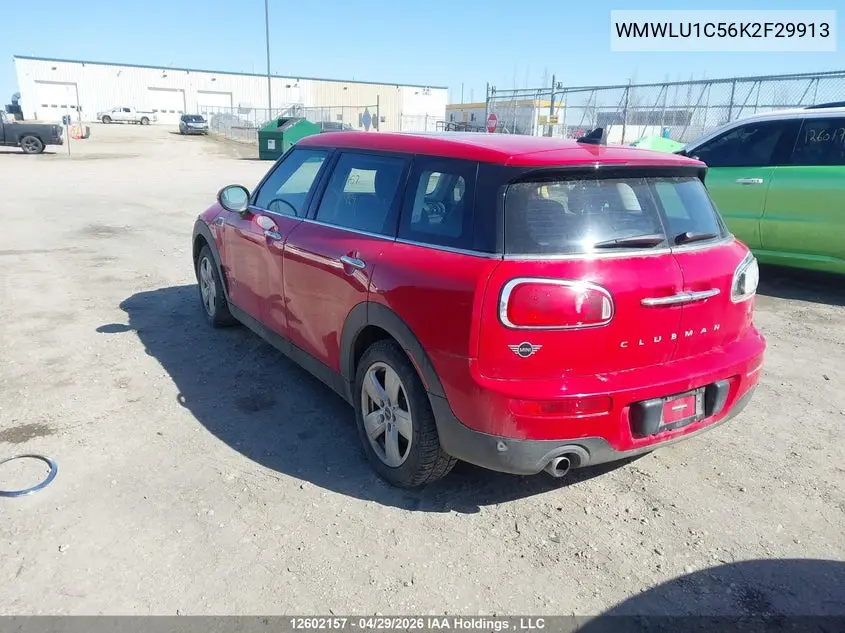 2019 Mini Clubman Cooper VIN: WMWLU1C56K2F29913 Lot: 12602157