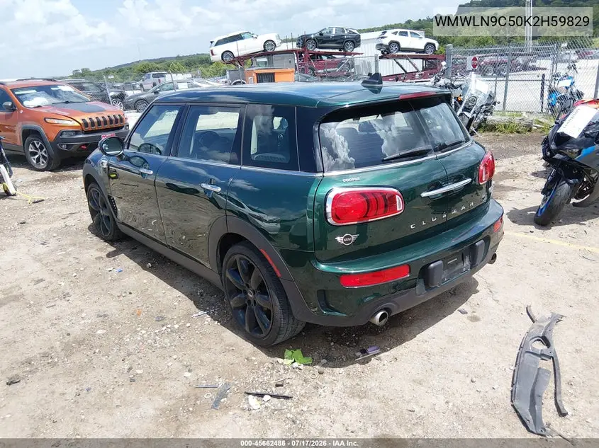 2019 Mini Clubman Cooper S VIN: WMWLN9C50K2H59829 Lot: 45662486
