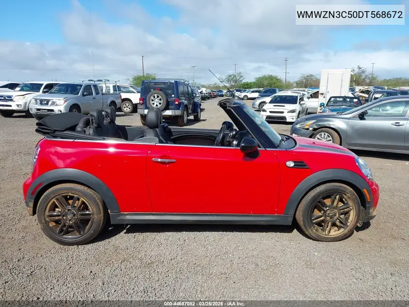 2013 Mini Convertible Cooper VIN: WMWZN3C50DT568672 Lot: 44687082