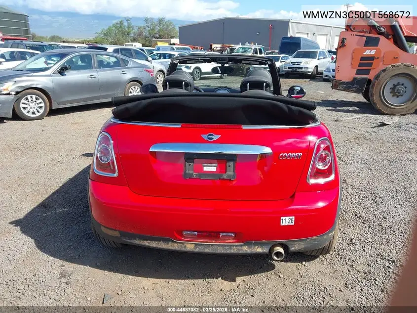 2013 Mini Convertible Cooper VIN: WMWZN3C50DT568672 Lot: 44687082