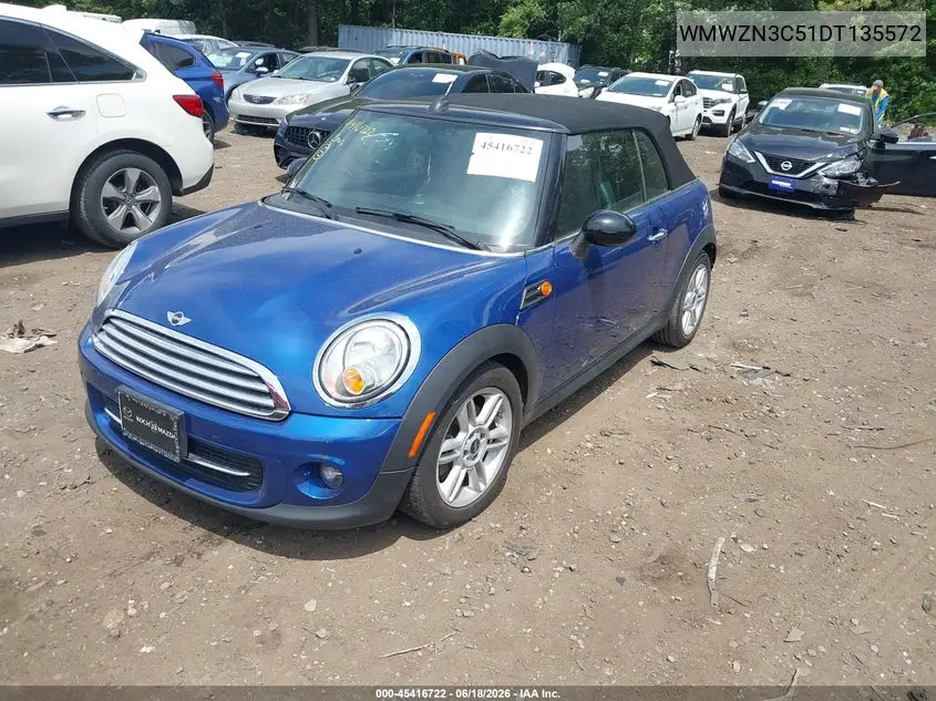 2013 Mini Convertible Cooper VIN: WMWZN3C51DT135572 Lot: 45416722
