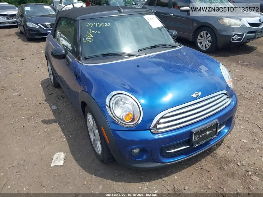 2013 Mini Convertible Cooper VIN: WMWZN3C51DT135572 Lot: 45416722
