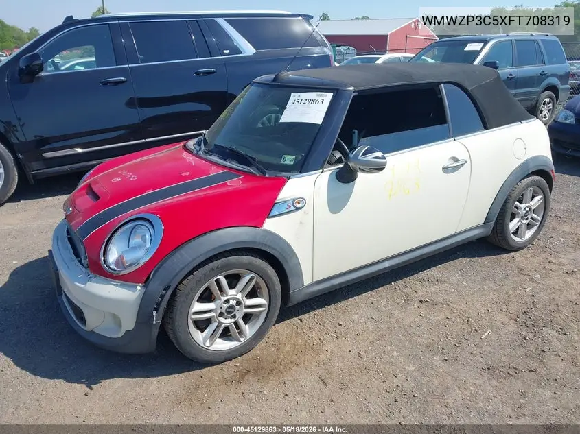 2015 Mini Convertible Cooper S VIN: WMWZP3C5XFT708319 Lot: 45129863