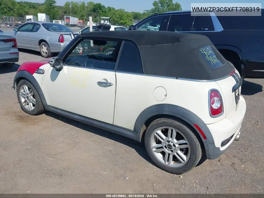2015 Mini Convertible Cooper S VIN: WMWZP3C5XFT708319 Lot: 45129863