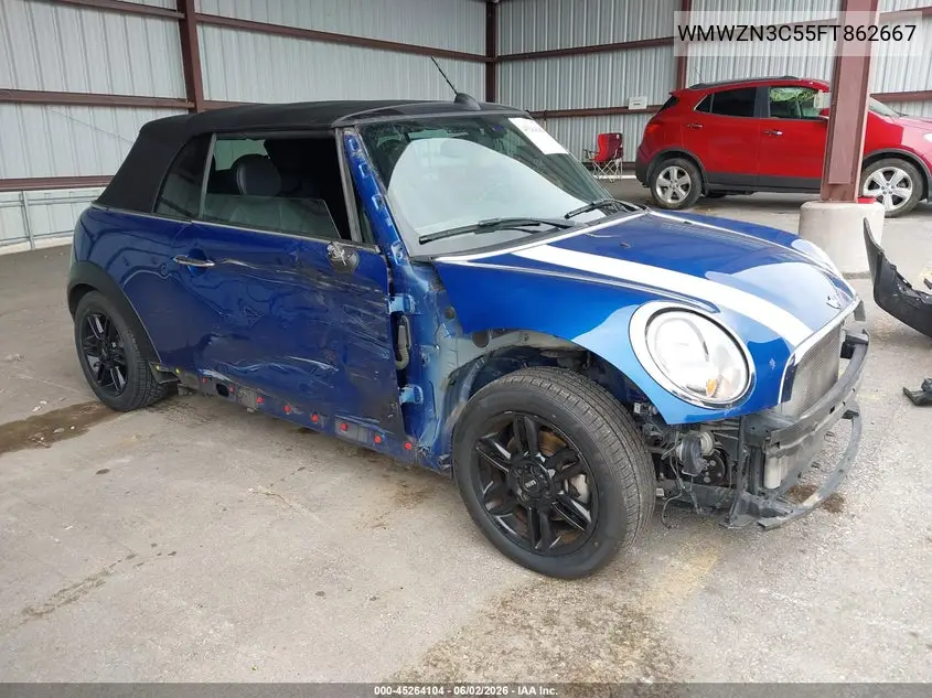 2015 Mini Convertible Cooper VIN: WMWZN3C55FT862667 Lot: 45264104