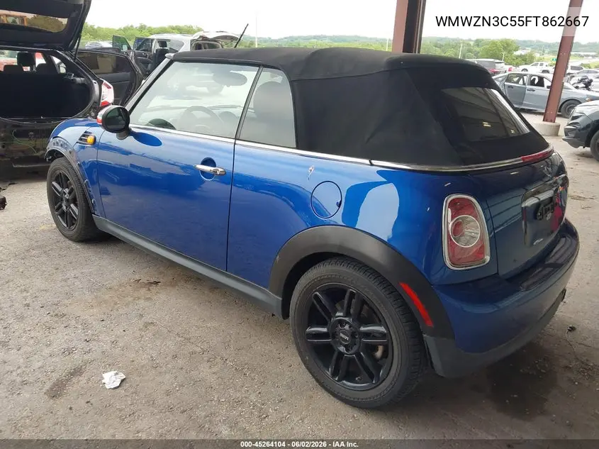 2015 Mini Convertible Cooper VIN: WMWZN3C55FT862667 Lot: 45264104