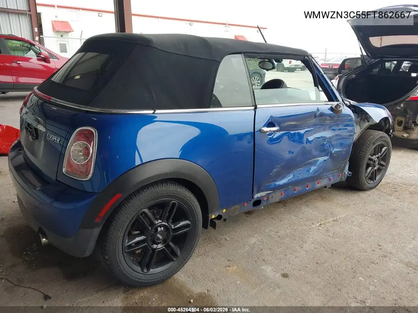 2015 Mini Convertible Cooper VIN: WMWZN3C55FT862667 Lot: 45264104