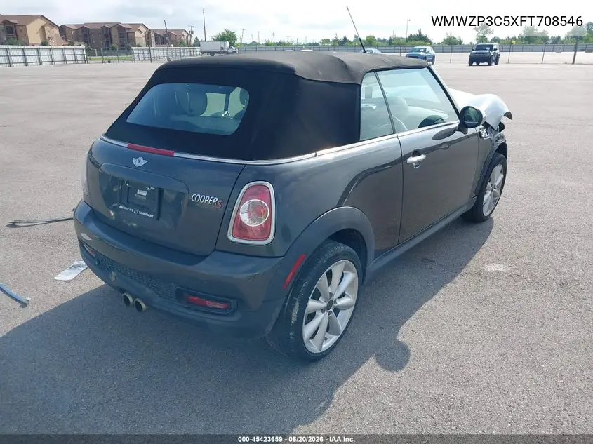 2015 Mini Convertible Cooper S VIN: WMWZP3C5XFT708546 Lot: 45423659