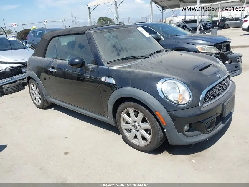 2015 Mini Convertible Cooper S VIN: WMWZP3C57F2A91602 Lot: 45632824