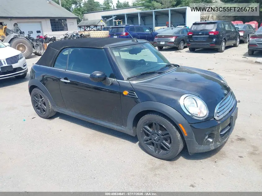 2015 Mini Convertible Cooper VIN: WMWZN3C55FT266751 Lot: 45634641