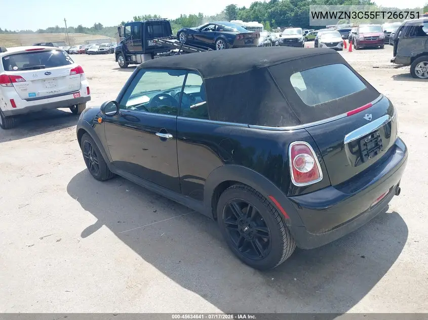 2015 Mini Convertible Cooper VIN: WMWZN3C55FT266751 Lot: 45634641