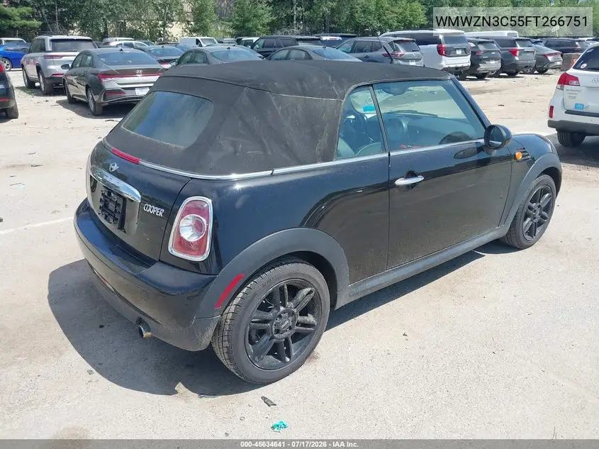 2015 Mini Convertible Cooper VIN: WMWZN3C55FT266751 Lot: 45634641