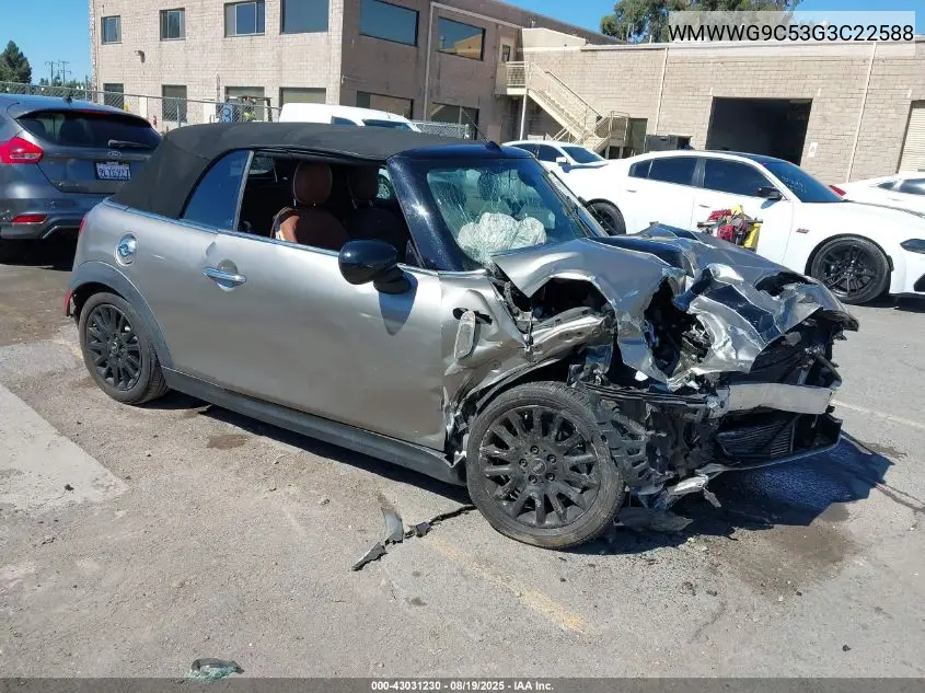 2016 Mini Convertible Cooper S VIN: WMWWG9C53G3C22588 Lot: 43031230