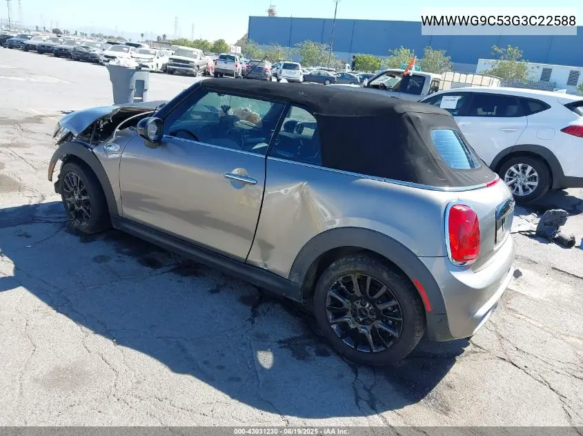 2016 Mini Convertible Cooper S VIN: WMWWG9C53G3C22588 Lot: 43031230