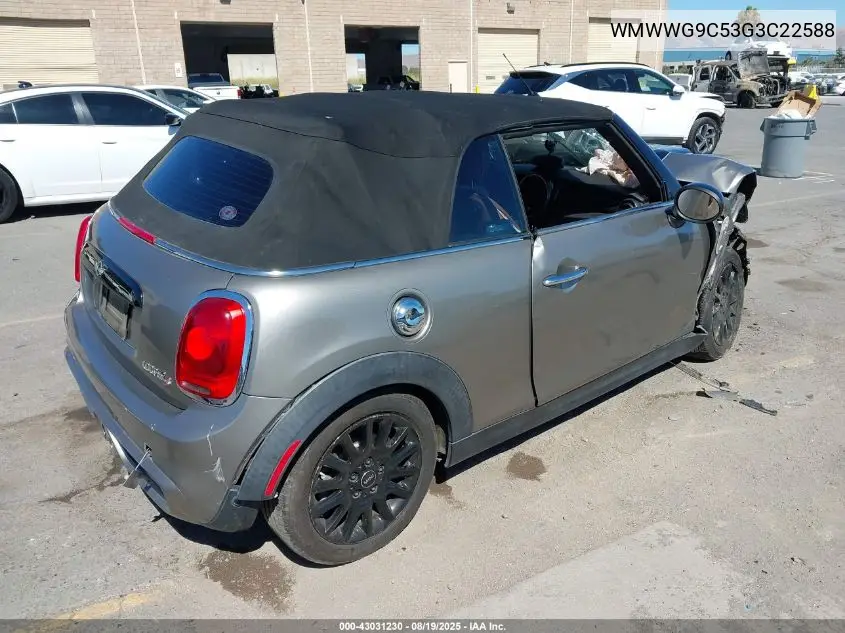 2016 Mini Convertible Cooper S VIN: WMWWG9C53G3C22588 Lot: 43031230