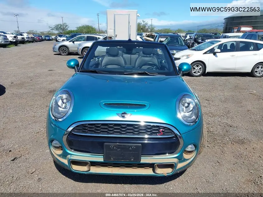 2016 Mini Convertible Cooper S VIN: WMWWG9C59G3C22563 Lot: 44687074