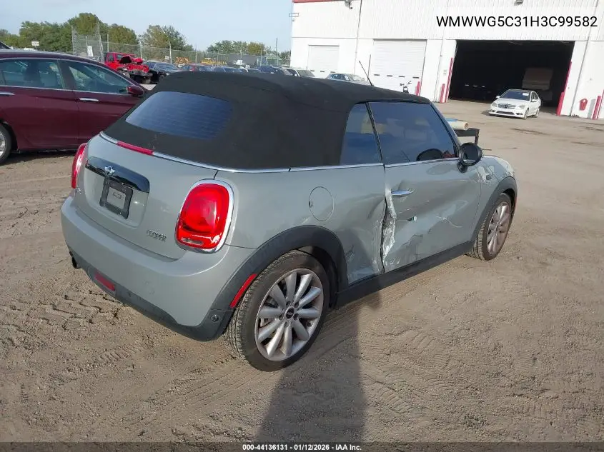 2017 Mini Convertible Cooper VIN: WMWWG5C31H3C99582 Lot: 44136131